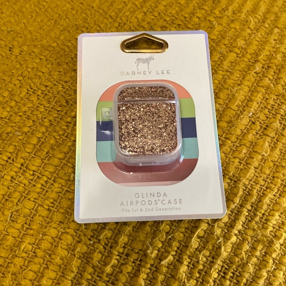 Dabney Lee 1st and 2nd Generation Rose Gold  Sequin AirPods case - Picture 1 of 4